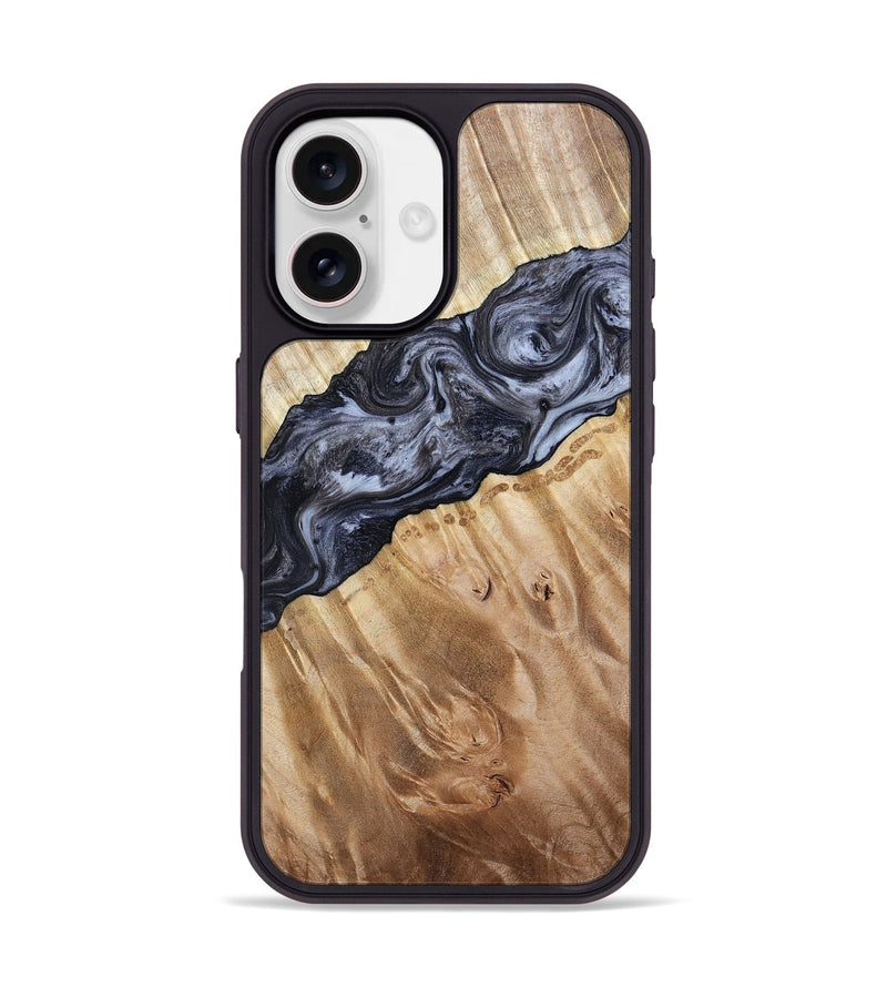 iPhone 17 Wood Phone Case - Taniyah (Black & White, 786796)