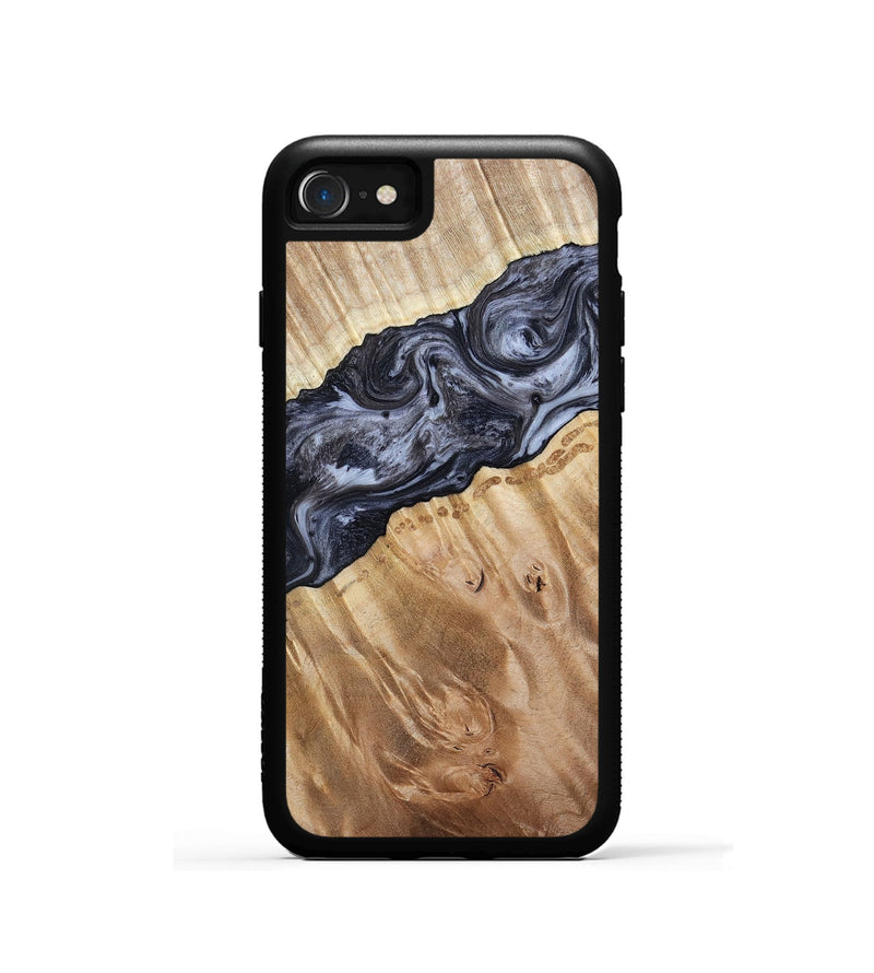 iPhone SE Wood Phone Case - Taniyah (Black & White, 786796)