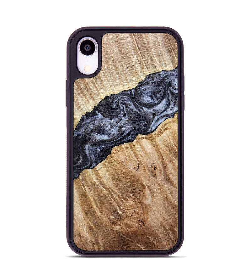 iPhone Xr Wood Phone Case - Taniyah (Black & White, 786796)