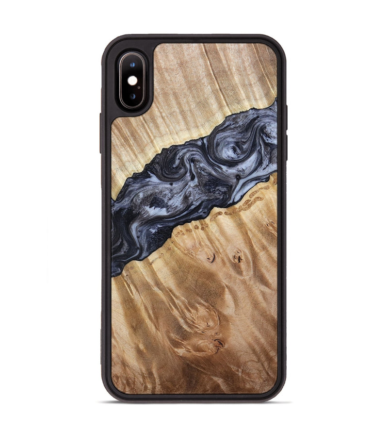 iPhone Xs Max Wood Phone Case - Taniyah (Black & White, 786796)