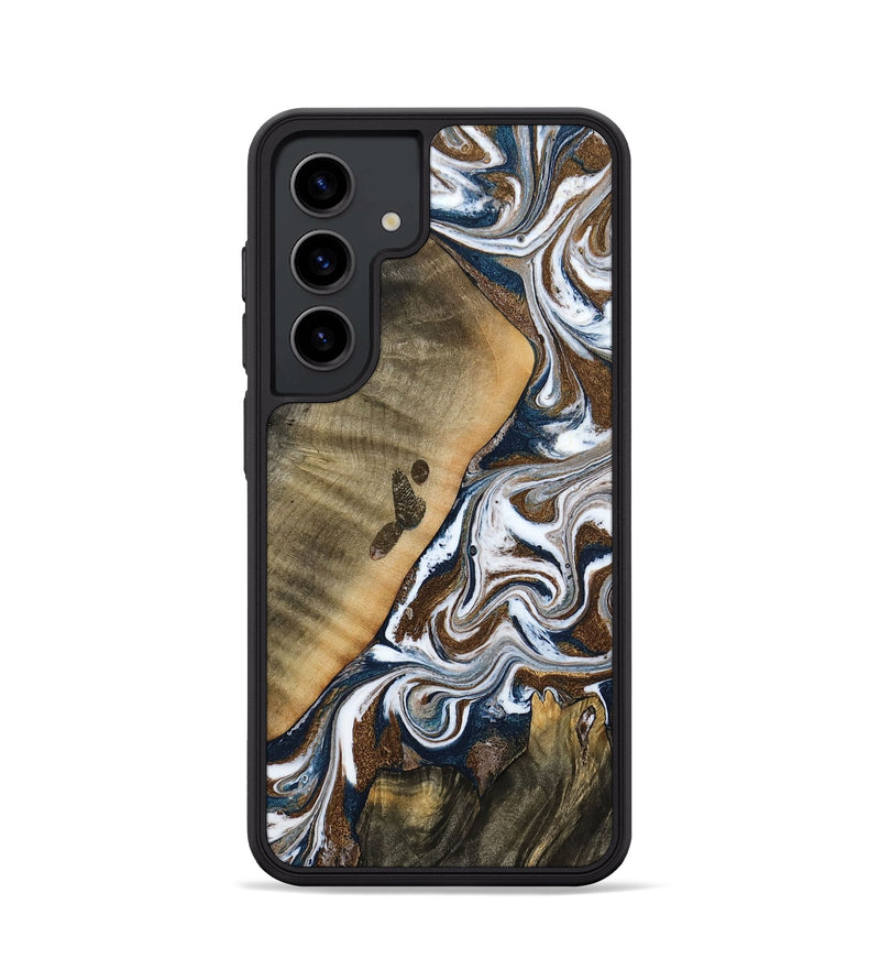 Galaxy S24 Wood Phone Case - Kanye (Teal & Gold, 786808)