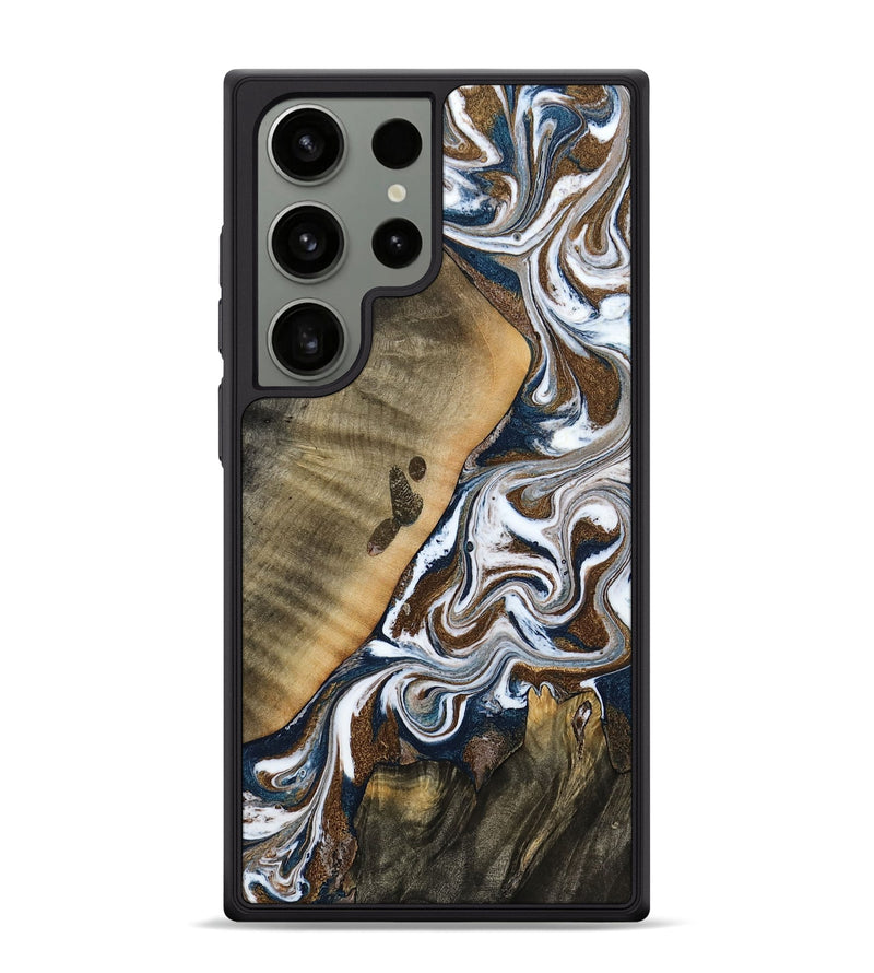 Galaxy S24 Ultra Wood Phone Case - Kanye (Teal & Gold, 786808)