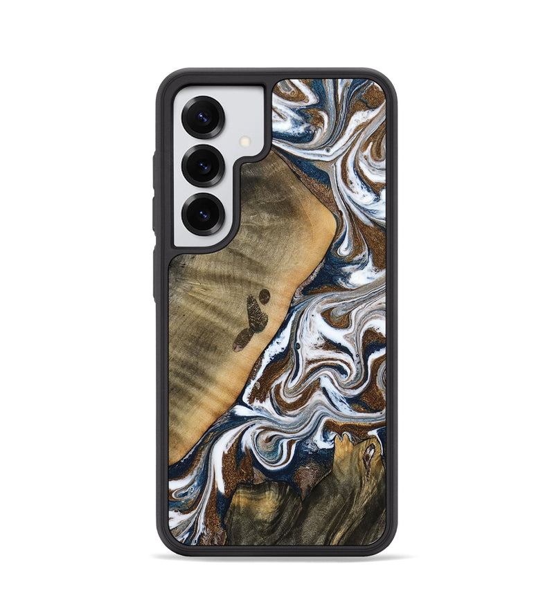 Galaxy S25 Wood Phone Case - Kanye (Teal & Gold, 786808)