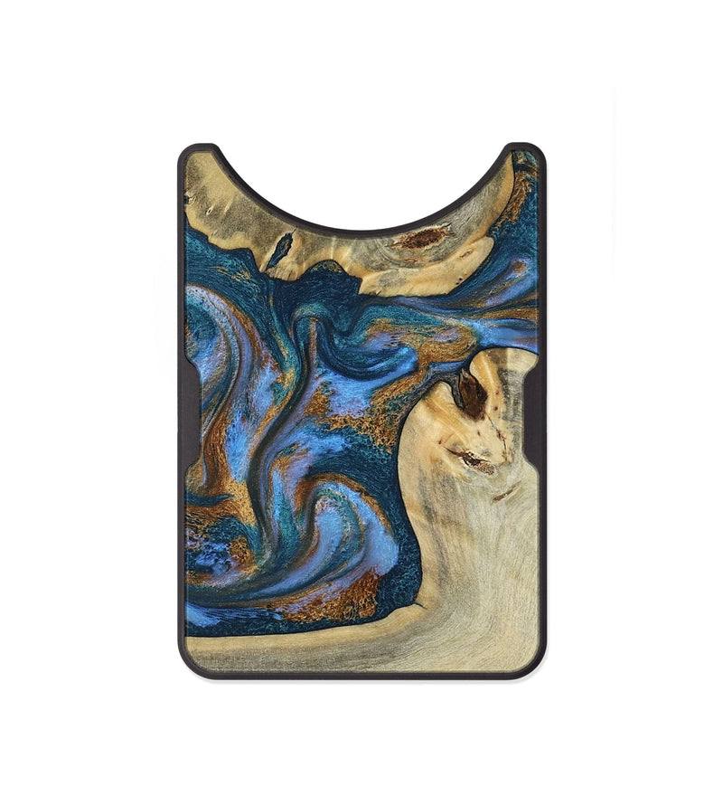 Alloy Wood Wallet - Atreus (Teal & Gold, 786830)