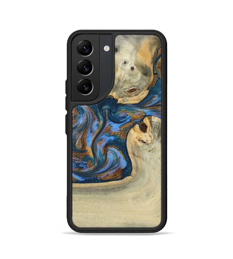 Galaxy S22 Wood Phone Case - Atreus (Teal & Gold, 786830)