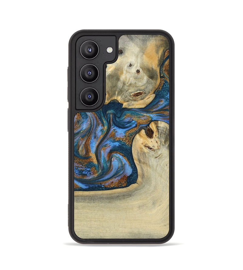 Galaxy S23 Wood Phone Case - Atreus (Teal & Gold, 786830)