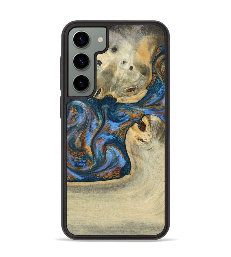 Galaxy S23 Plus Wood Phone Case - Atreus (Teal & Gold, 786830)