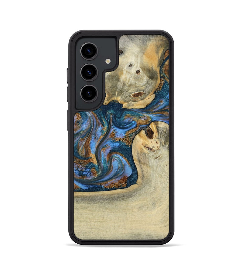 Galaxy S24 Wood Phone Case - Atreus (Teal & Gold, 786830)