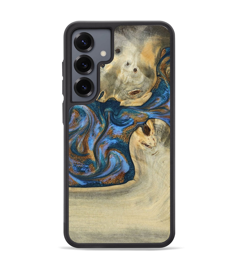 Galaxy S25 Plus Wood Phone Case - Atreus (Teal & Gold, 786830)