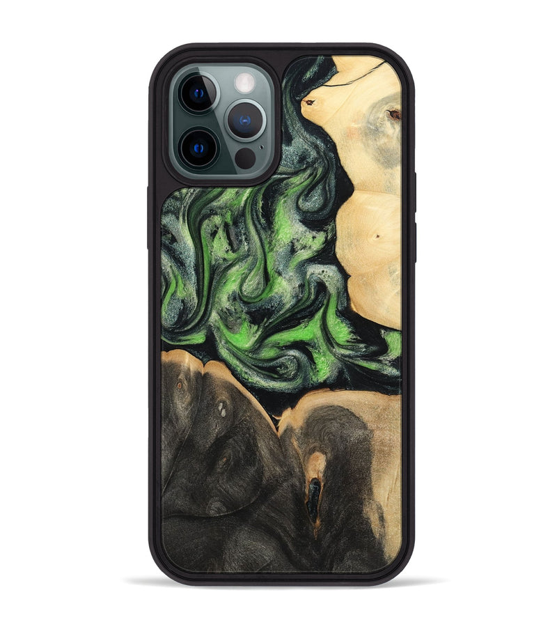 iPhone 12 Pro Max Wood Phone Case - Tayla (Green, 786843)
