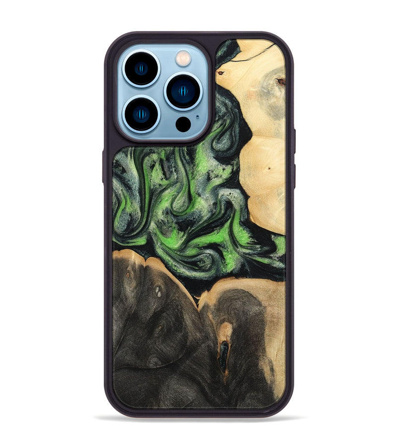 iPhone 14 Pro Max Wood Phone Case - Tayla (Green, 786843)