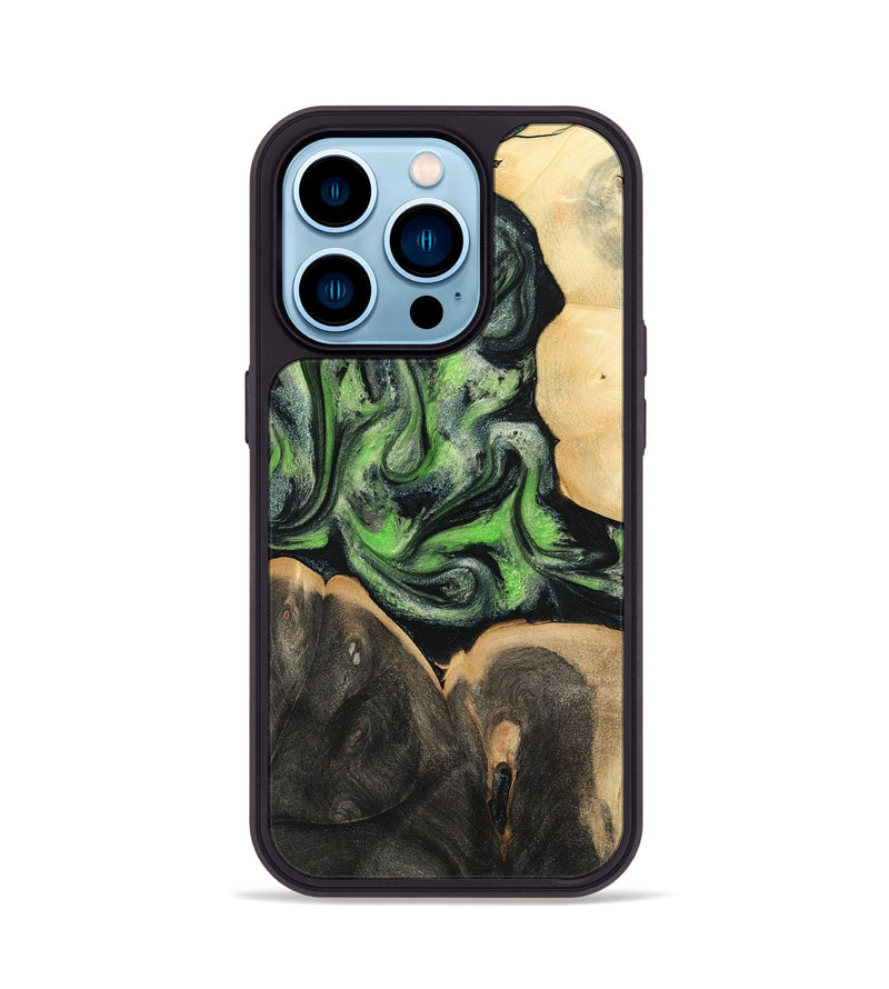 iPhone 14 Pro Wood Phone Case - Tayla (Green, 786843)