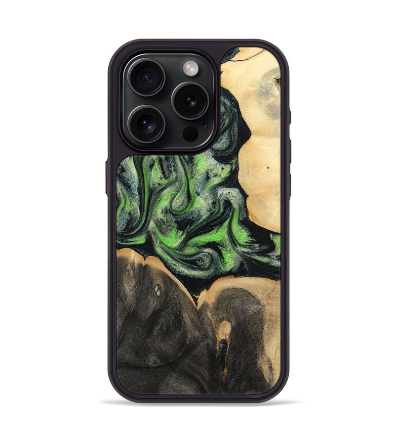 iPhone 15 Pro Wood Phone Case - Tayla (Green, 786843)