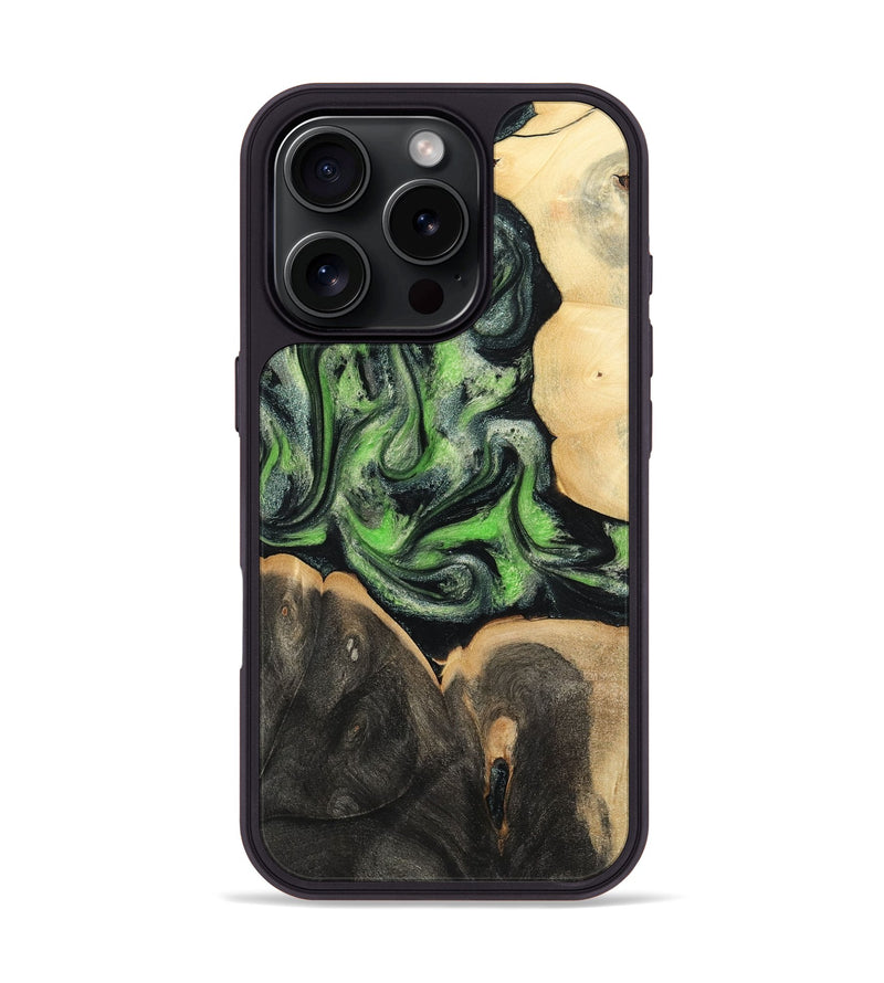 iPhone 16 Pro Wood Phone Case - Tayla (Green, 786843)