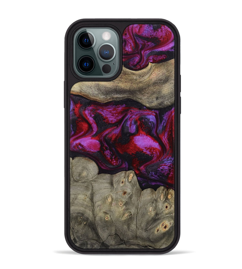 iPhone 12 Pro Max Wood Phone Case - Rhonda (Red, 787153)