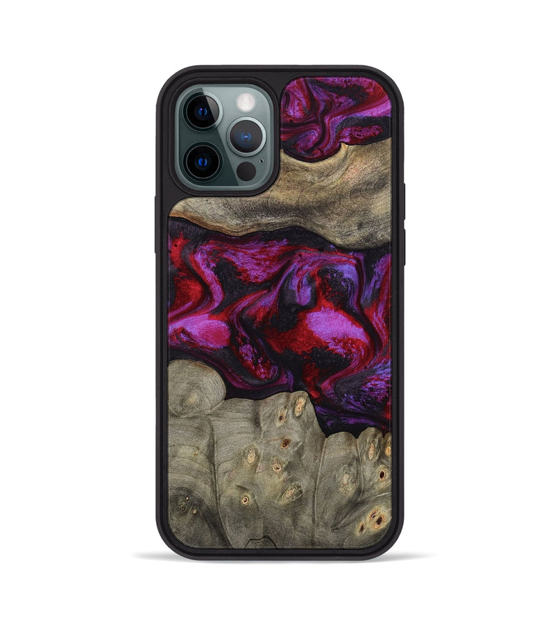iPhone 12 Pro Wood Phone Case - Rhonda (Red, 787153)