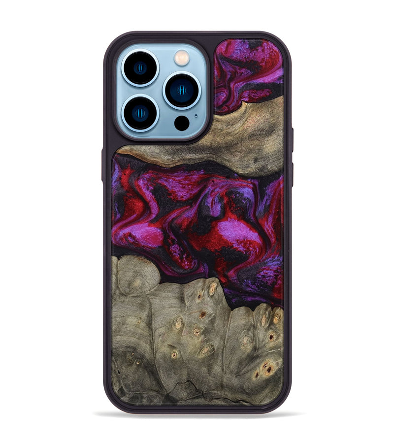 iPhone 14 Pro Max Wood Phone Case - Rhonda (Red, 787153)