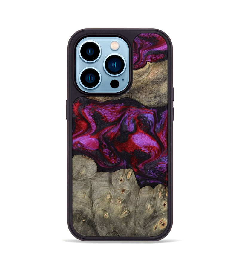 iPhone 14 Pro Wood Phone Case - Rhonda (Red, 787153)