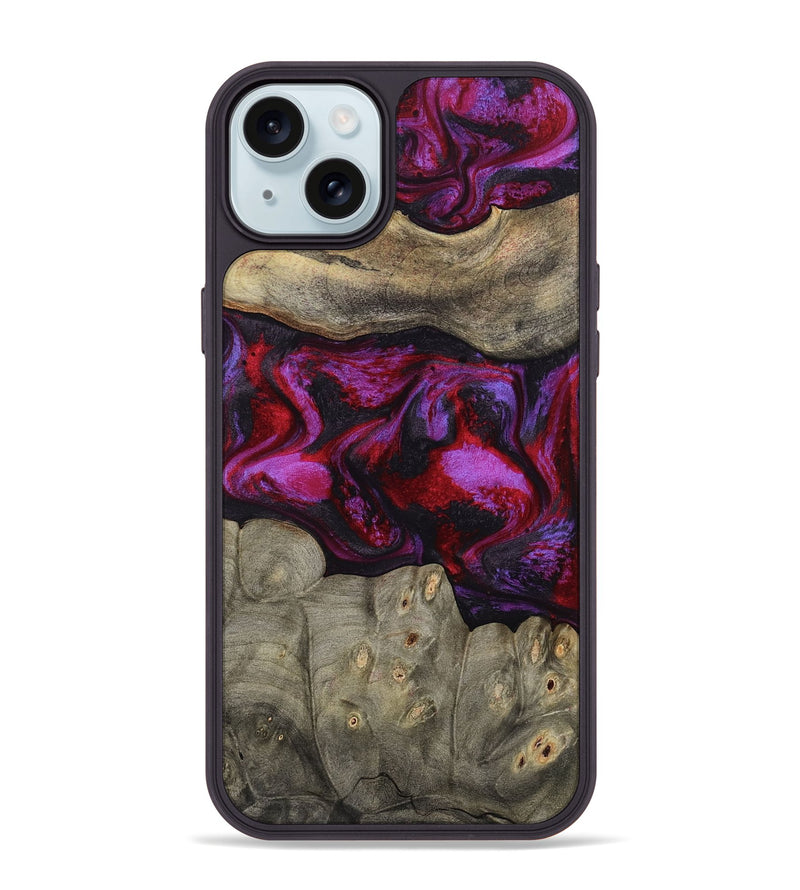 iPhone 15 Plus Wood Phone Case - Rhonda (Red, 787153)
