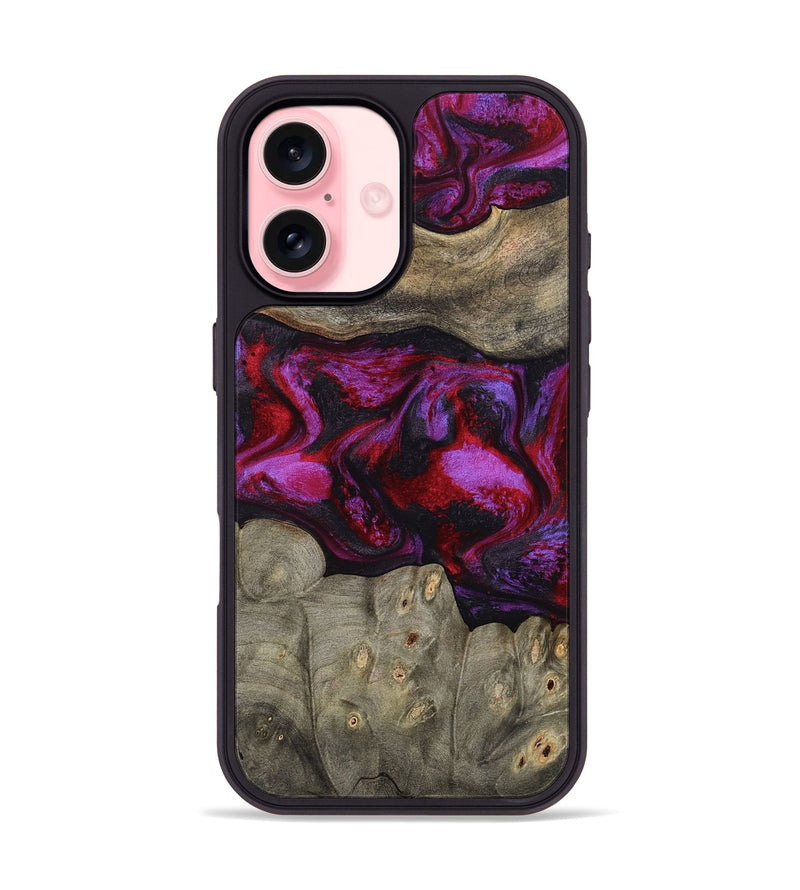 iPhone 16 Wood Phone Case - Rhonda (Red, 787153)