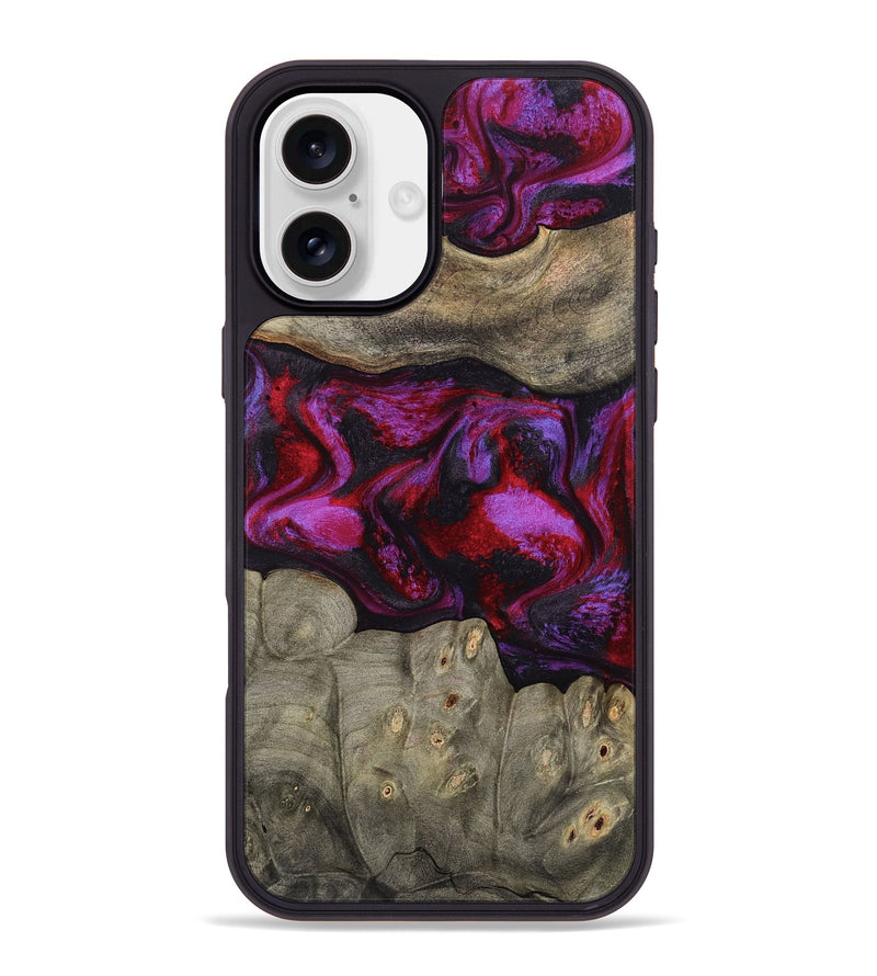 iPhone 16 Plus Wood Phone Case - Rhonda (Red, 787153)