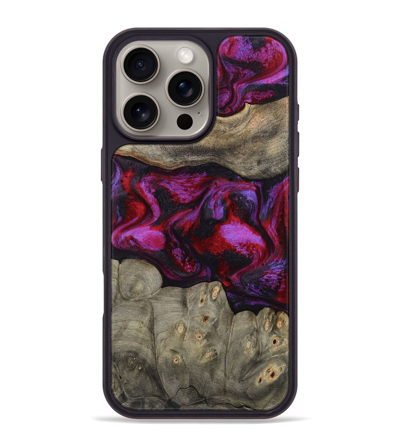 iPhone 16 Pro Max Wood Phone Case - Rhonda (Red, 787153)