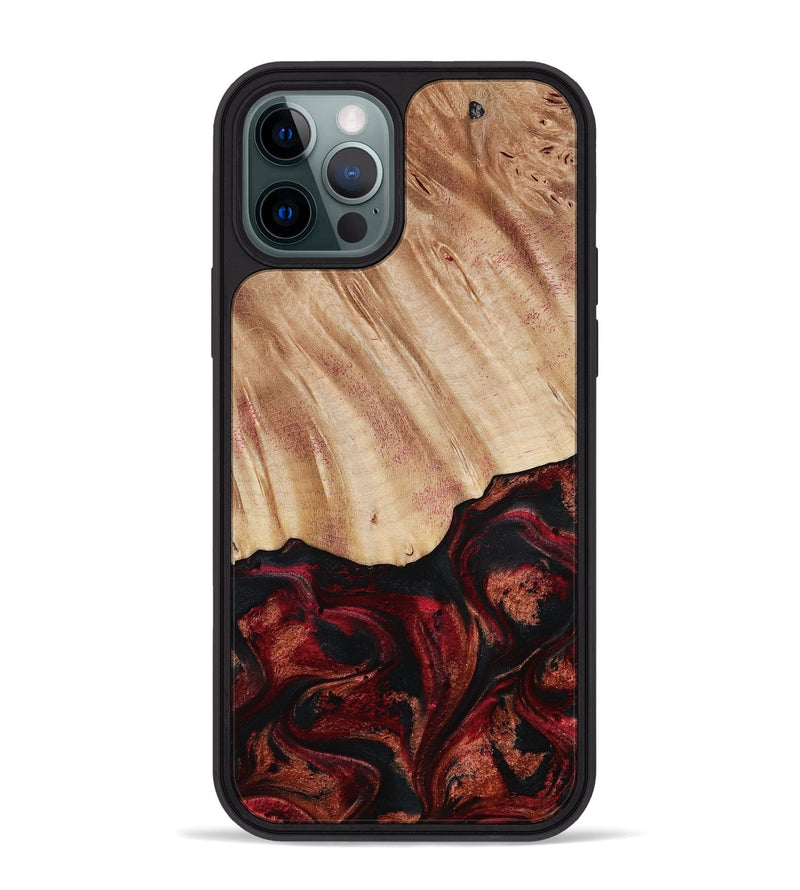 iPhone 12 Pro Max Wood Phone Case - Margery (Red, 787154)