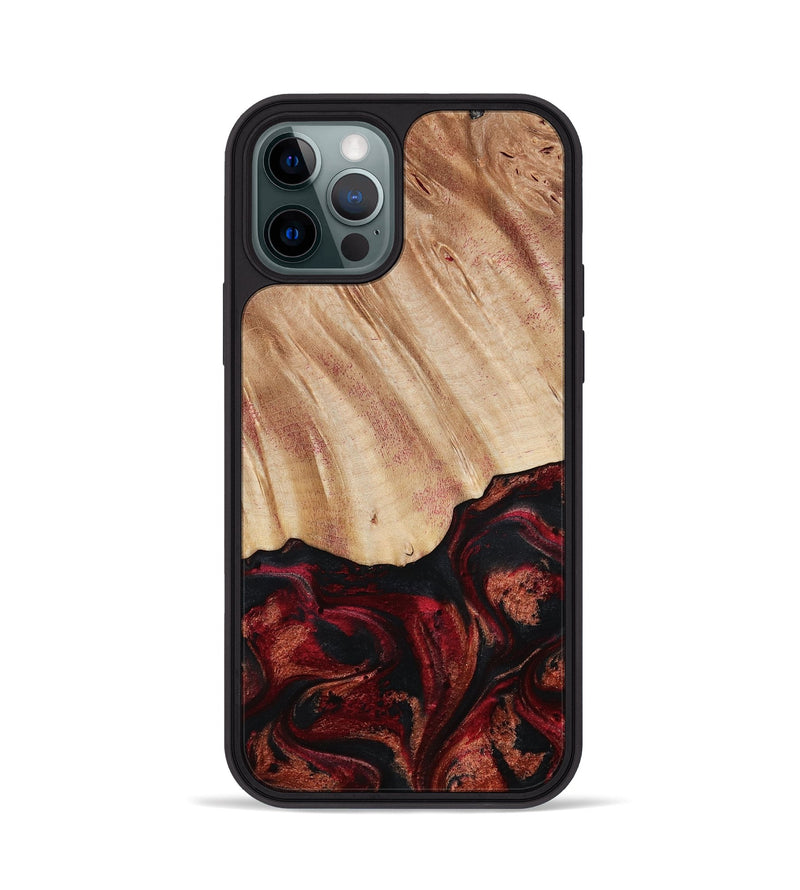 iPhone 12 Pro Wood Phone Case - Margery (Red, 787154)