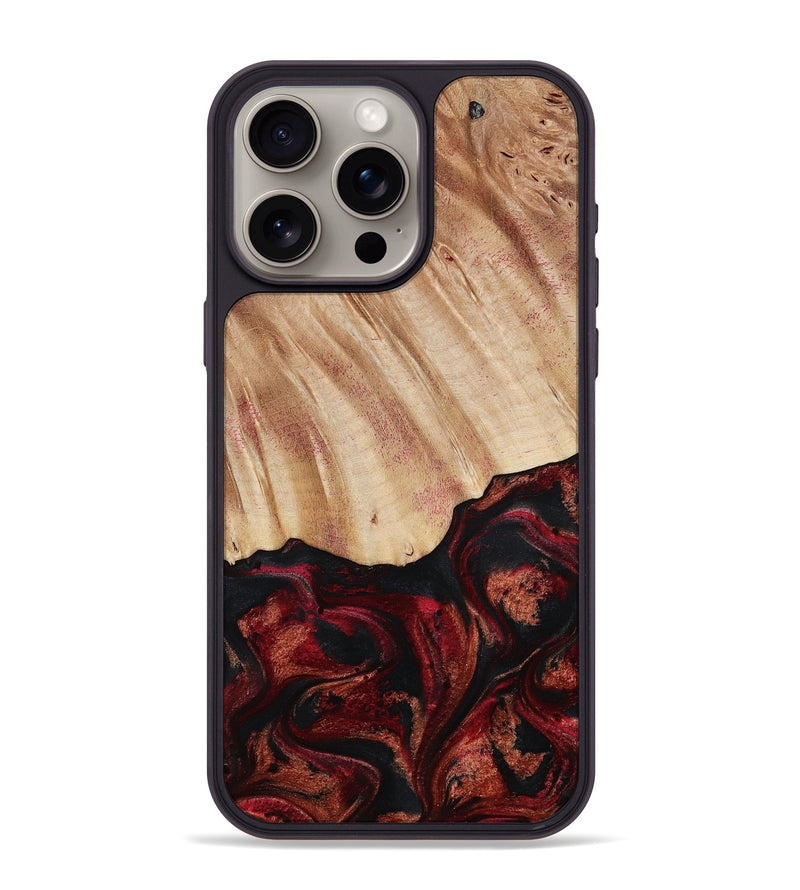 iPhone 15 Pro Max Wood Phone Case - Margery (Red, 787154)