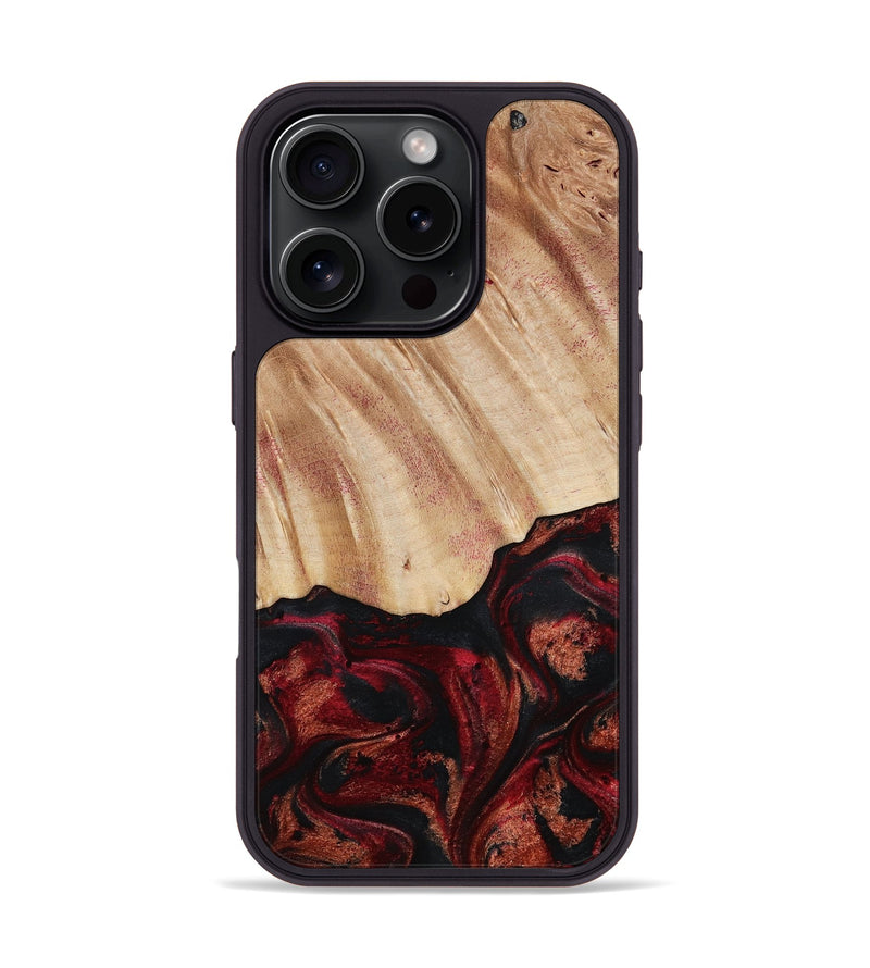 iPhone 16 Pro Wood Phone Case - Margery (Red, 787154)