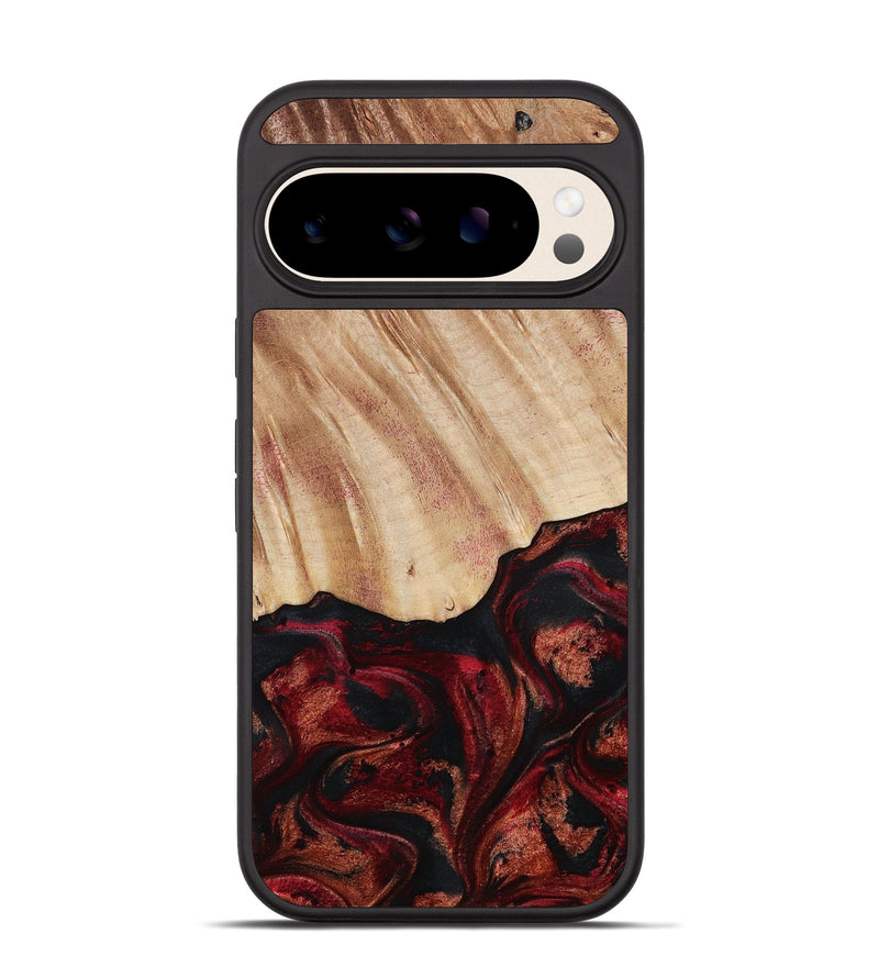 Pixel 10 Wood Phone Case - Margery (Red, 787154)
