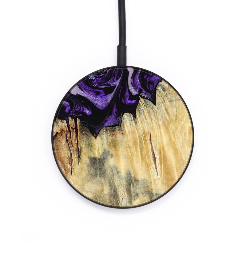Circle Wood Wireless Charger - Ivana (Purple, 787172)