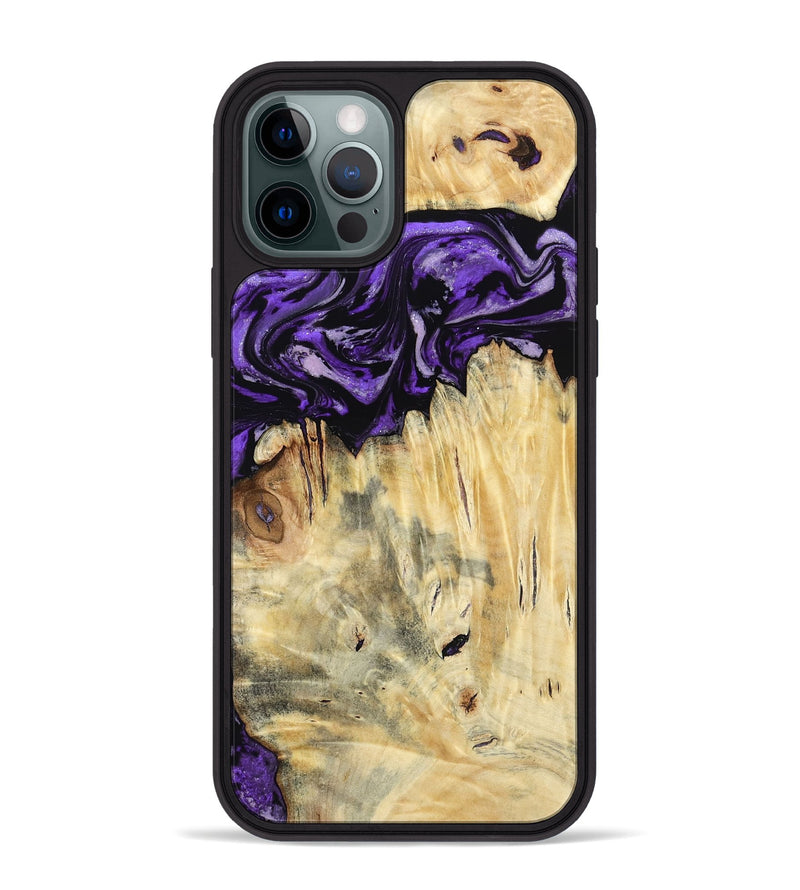 iPhone 12 Pro Max Wood Phone Case - Ivana (Purple, 787172)