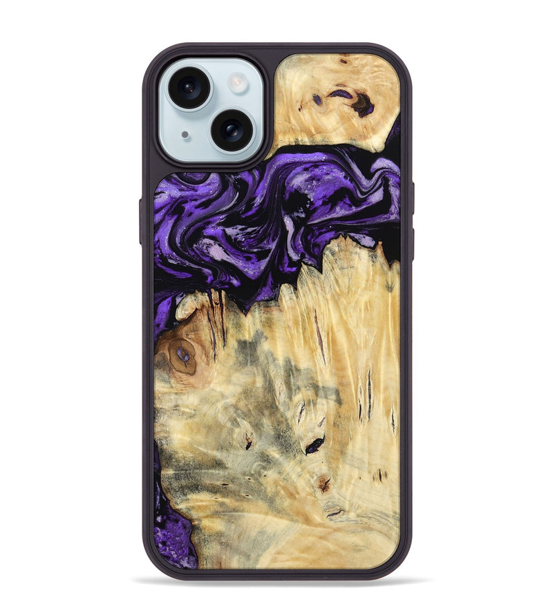 iPhone 15 Plus Wood Phone Case - Ivana (Purple, 787172)