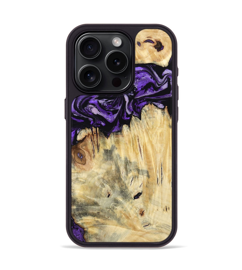 iPhone 15 Pro Wood Phone Case - Ivana (Purple, 787172)