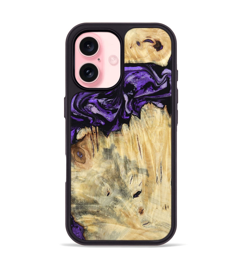 iPhone 16 Wood Phone Case - Ivana (Purple, 787172)