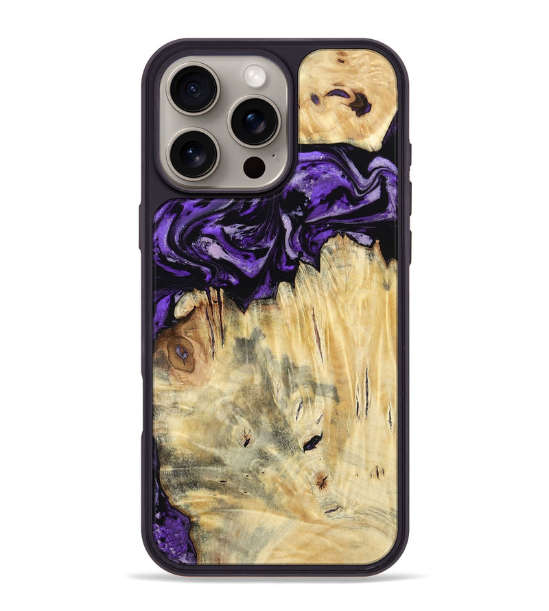 iPhone 16 Pro Max Wood Phone Case - Ivana (Purple, 787172)