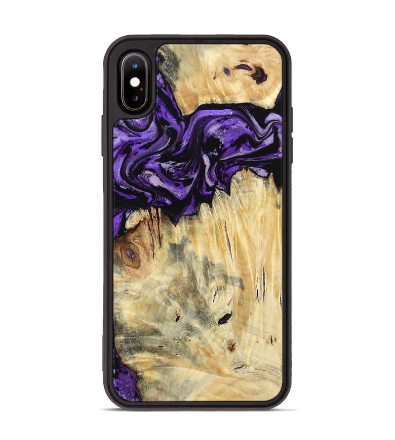 iPhone Xs Max Wood Phone Case - Ivana (Purple, 787172)