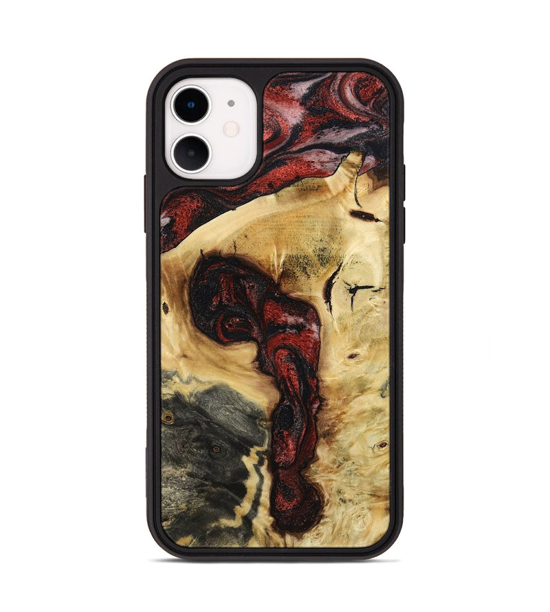 iPhone 11 Wood Phone Case - Shawnte (Red, 787181)