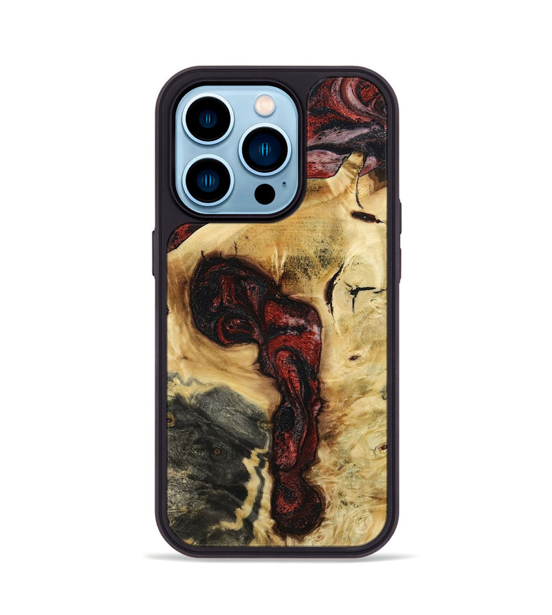 iPhone 14 Pro Wood Phone Case - Shawnte (Red, 787181)