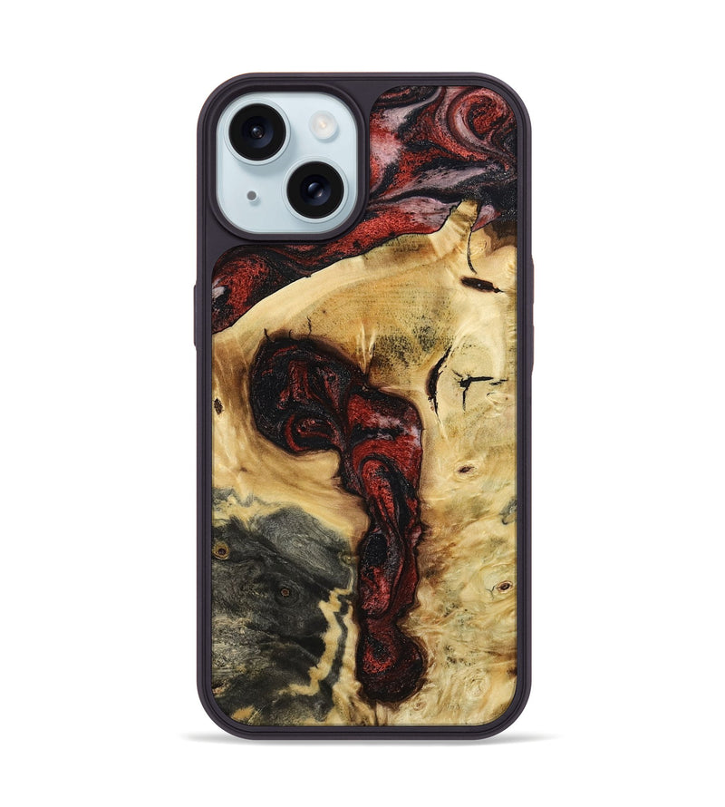 iPhone 15 Wood Phone Case - Shawnte (Red, 787181)
