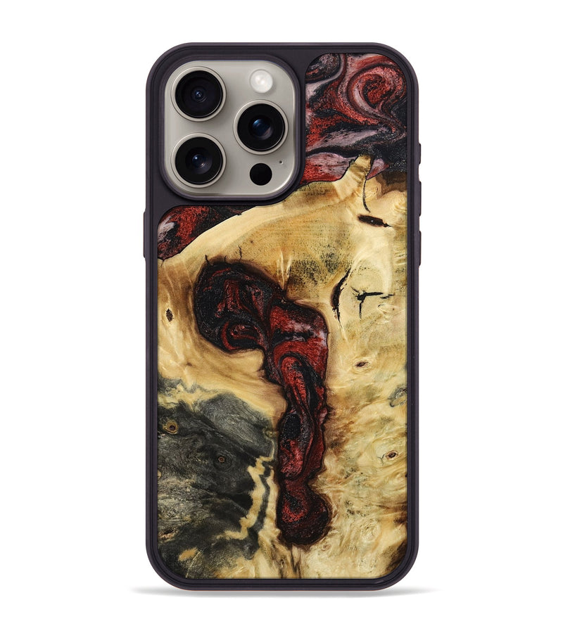 iPhone 15 Pro Max Wood Phone Case - Shawnte (Red, 787181)