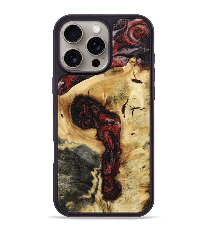 iPhone 16 Pro Max Wood Phone Case - Shawnte (Red, 787181)