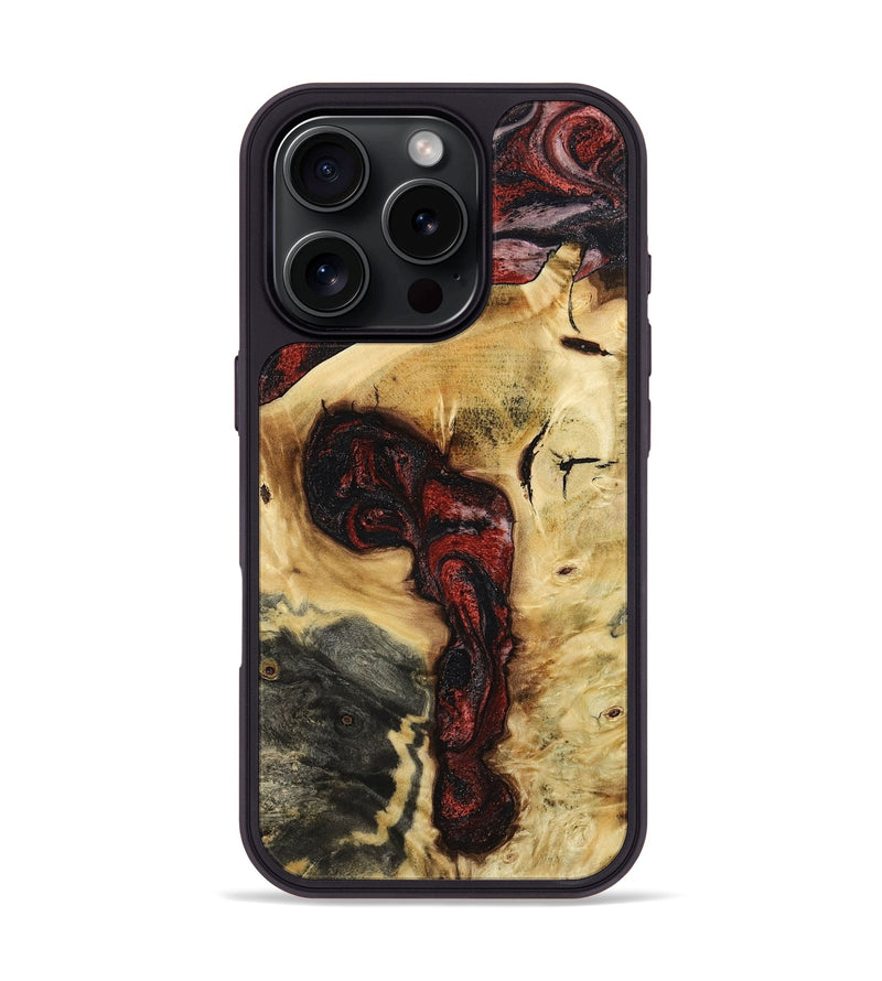 iPhone 16 Pro Wood Phone Case - Shawnte (Red, 787181)