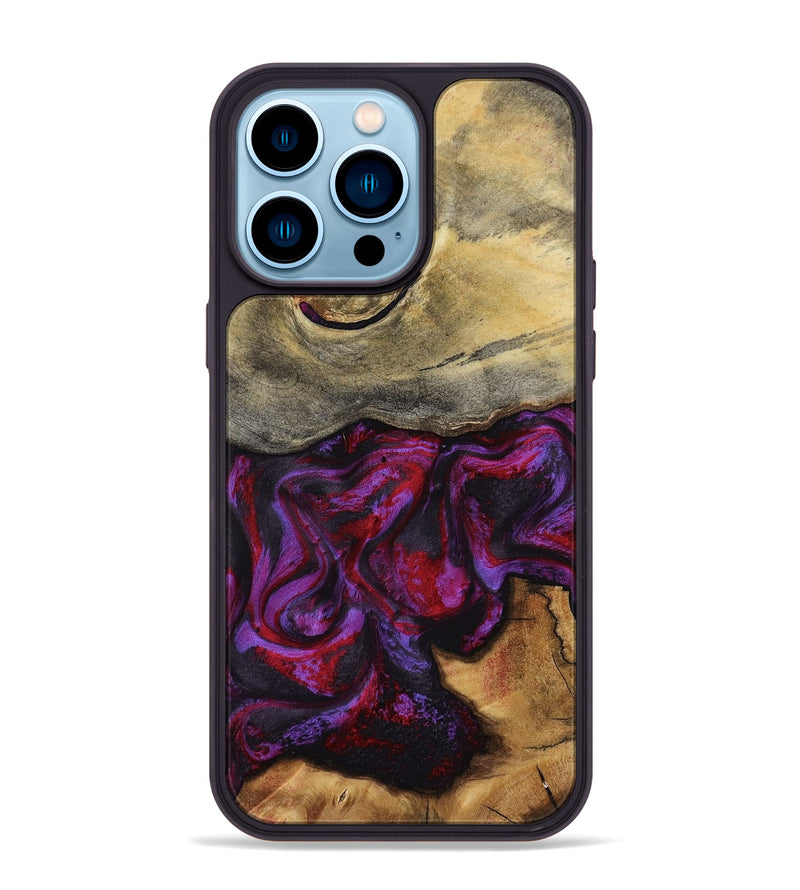 iPhone 14 Pro Max Wood Phone Case - Freya (Red, 787182)