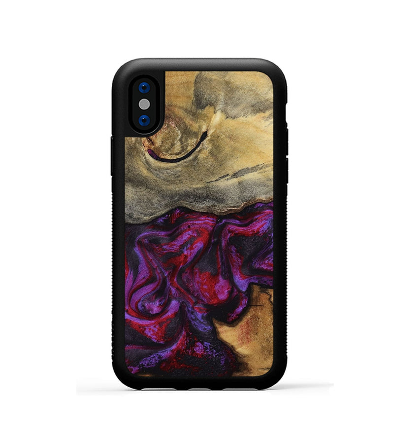 iPhone Xs Wood Phone Case - Freya (Red, 787182)