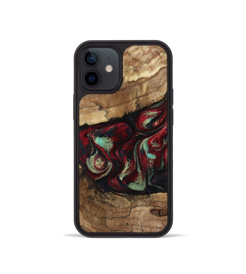 iPhone 12 mini Wood Phone Case - Dakota (Red, 787183)