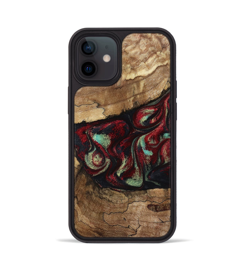 iPhone 12 Wood Phone Case - Dakota (Red, 787183)