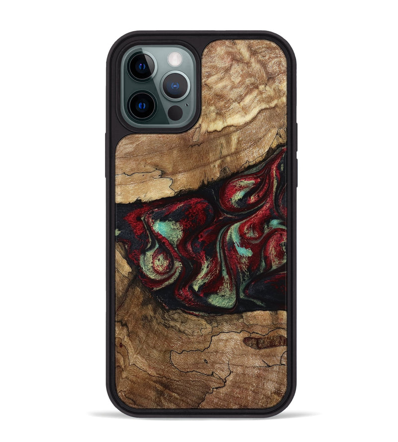 iPhone 12 Pro Max Wood Phone Case - Dakota (Red, 787183)