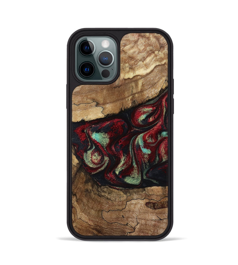 iPhone 12 Pro Wood Phone Case - Dakota (Red, 787183)